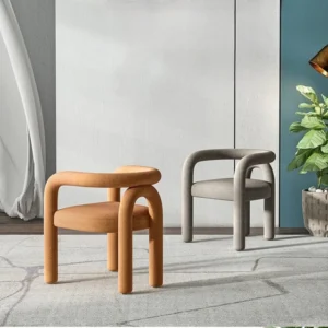 Nordic Fabric Hotel Makeup Stool Soft Bag Home Fashion Makeup Chair Designer Creative Alien Chair Chairs Dining Room Furniture